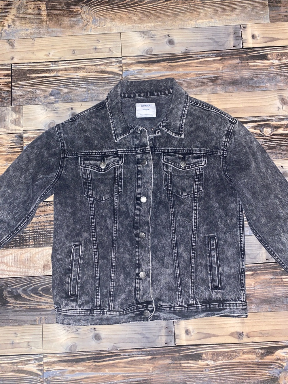 Old Navy Washed Black Denim Jacket